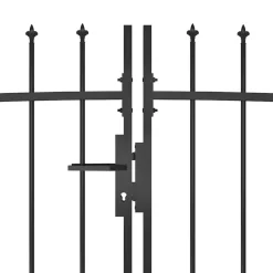 vidaXL Vallas De Jardín-Puerta de jardín Woerden con punta de lanza, 5 x 1 m, negro