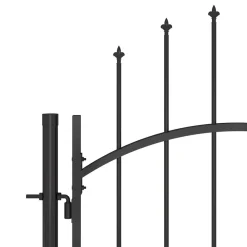 vidaXL Vallas De Jardín-Puerta de jardín Woerden con punta de lanza, 5 x 1 m, negro