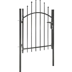 vidaXL Puerta de jardín Woerden acero 1x1 m Negro Clearance