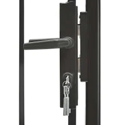 vidaXL Puerta de jardín Woerden acero 1x1 m Negro Clearance