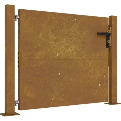 vidaXL Puerta de jardín 100x75 cm de acero corten Rusty Clearance