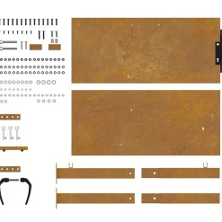 vidaXL Puerta de jardín 100x75 cm de acero corten Rusty Clearance