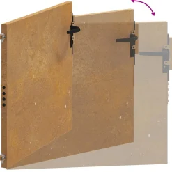 vidaXL Puerta de jardín 100x75 cm de acero corten Rusty Clearance