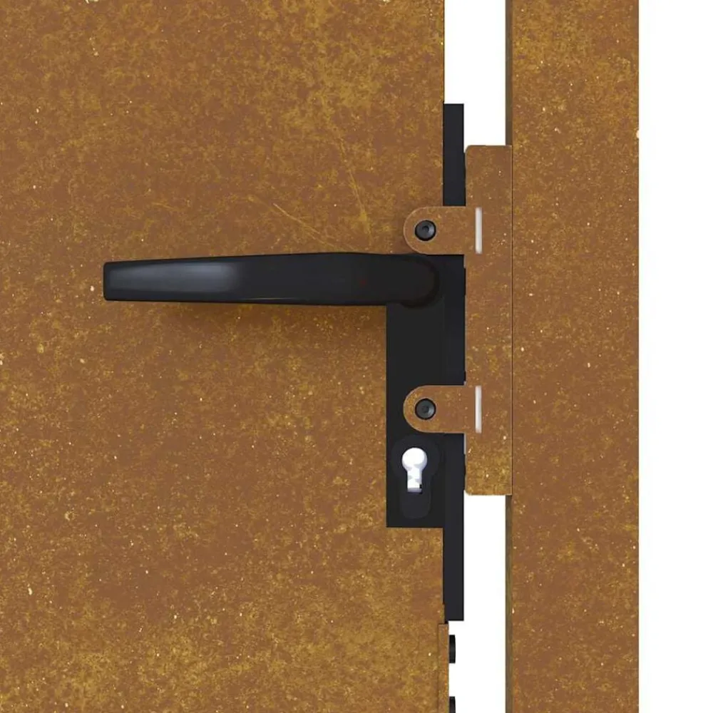 vidaXL Puerta de jardín 100x75 cm de acero corten Rusty Clearance