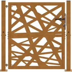 vidaXL Vallas De Jardín-Puerta de jardín 100x100 cm acero corten diseño ligero