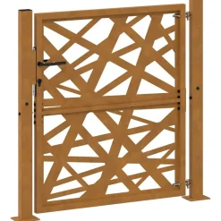 vidaXL Vallas De Jardín-Puerta de jardín 100x100 cm acero corten diseño ligero