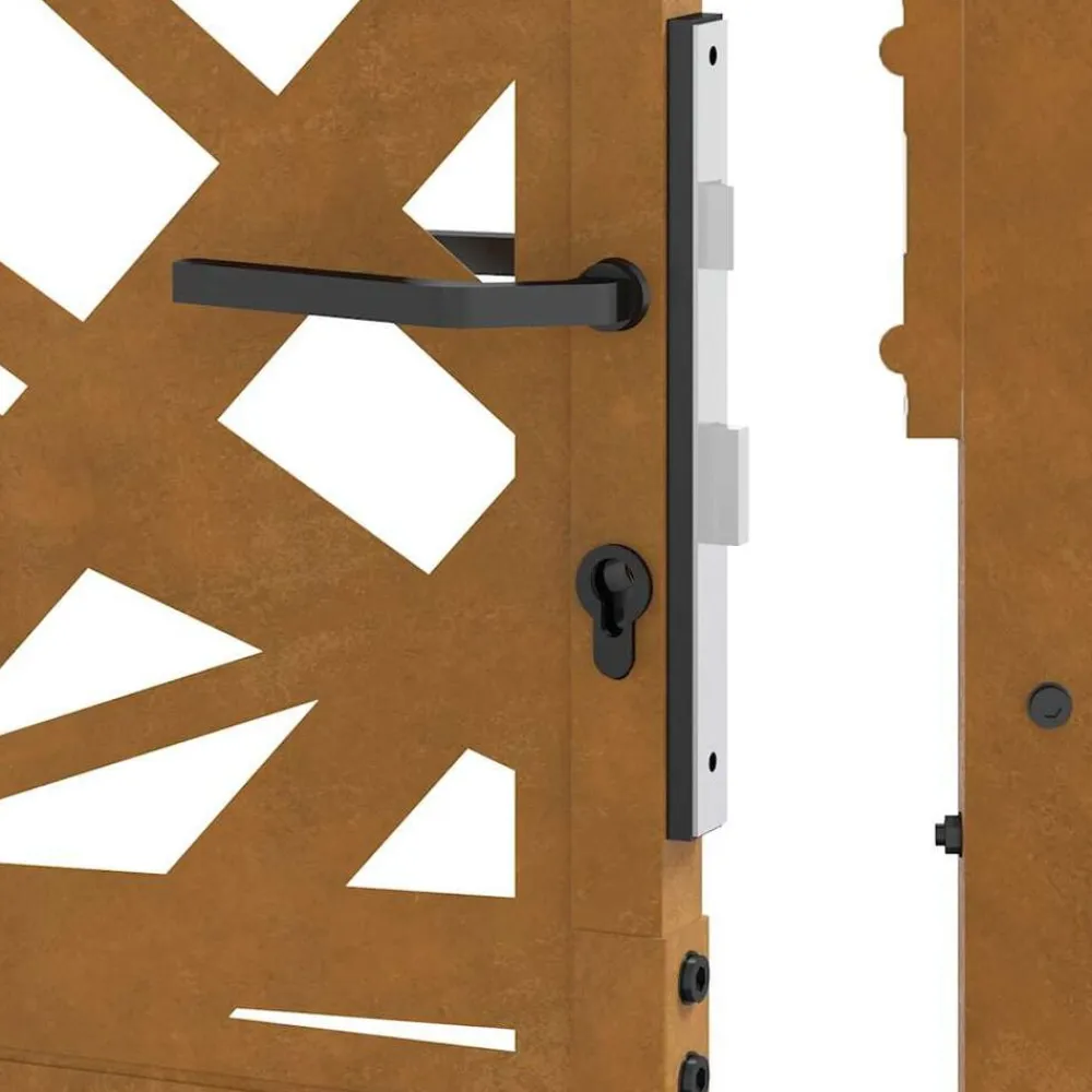 vidaXL Vallas De Jardín-Puerta de jardín 100x100 cm acero corten diseño ligero