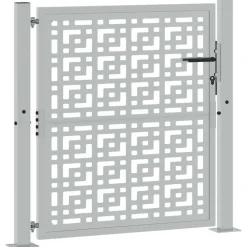 vidaXL Vallas De Jardín-Puerta de jardín 100x100 cm de acero corten con diseño de cruz