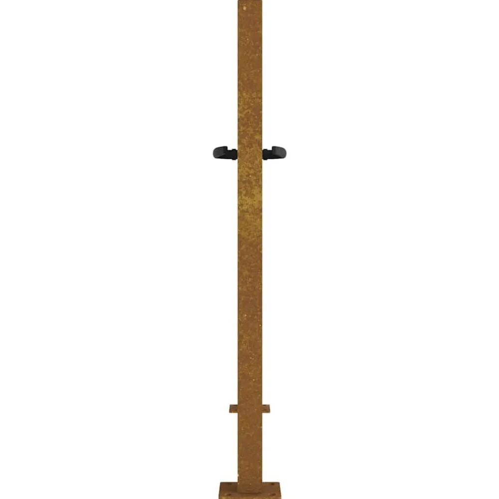 vidaXL Vallas De Jardín-Puerta de jardín 100x75 cm de acero corten con diseño de hierba