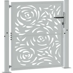 vidaXL Puerta de jardín 100x100 cm de acero corten con diseño de llamas Acero oxidado/Marr&oacute;n Clearance