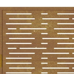 vidaXL Vallas De Jardín-Puerta de jardín 100x75 cm de acero corten con diseño cuadrado