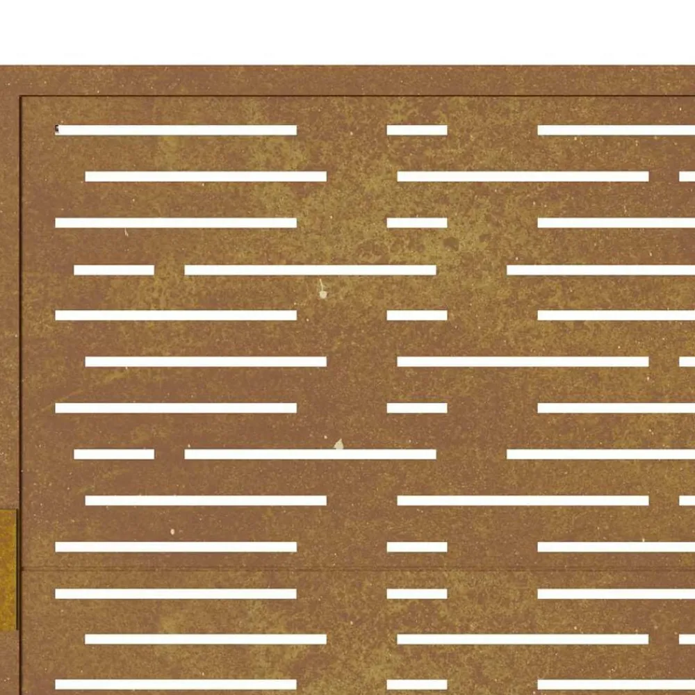 vidaXL Vallas De Jardín-Puerta de jardín 100x75 cm de acero corten con diseño cuadrado