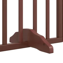 vidaXL Puerta de perros plegable 9 paneles madera álamo marrón 450 cm Marrón Clearance