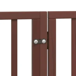 vidaXL Puerta de perros plegable 9 paneles madera álamo marrón 450 cm Marrón Clearance