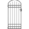 vidaXL Vallas De Jardín-Puerta de valla Assen con arco superior de acero, 89x200 cm, negro