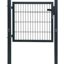 vidaXL Puerta de valla 2D (individual) antracita 100x80 cm Gris Clearance