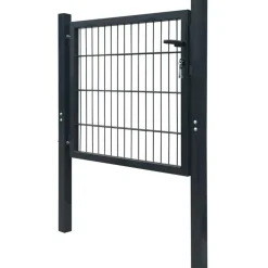 vidaXL Puerta de valla 2D (individual) antracita 100x80 cm Gris Clearance