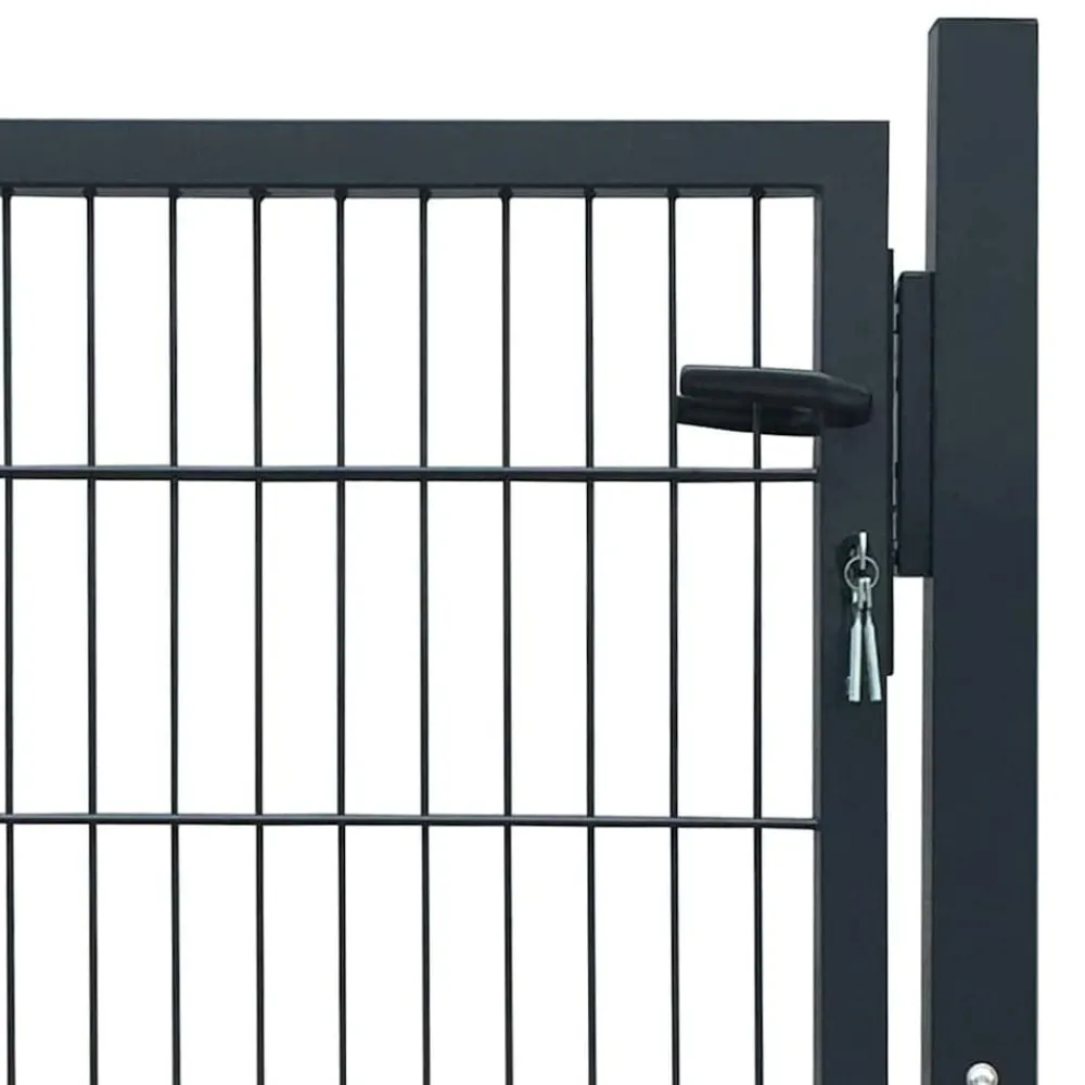 vidaXL Puerta de valla 2D (individual) antracita 100x80 cm Gris Clearance