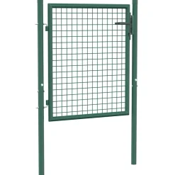 vidaXL Vallas De Jardín-Puerta de valla de acero 100 x 75 cm verde