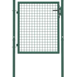 vidaXL Vallas De Jardín-Puerta de valla de acero 100 x 75 cm verde