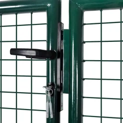 vidaXL Puerta de valla de acero 300 x 100 cm verde