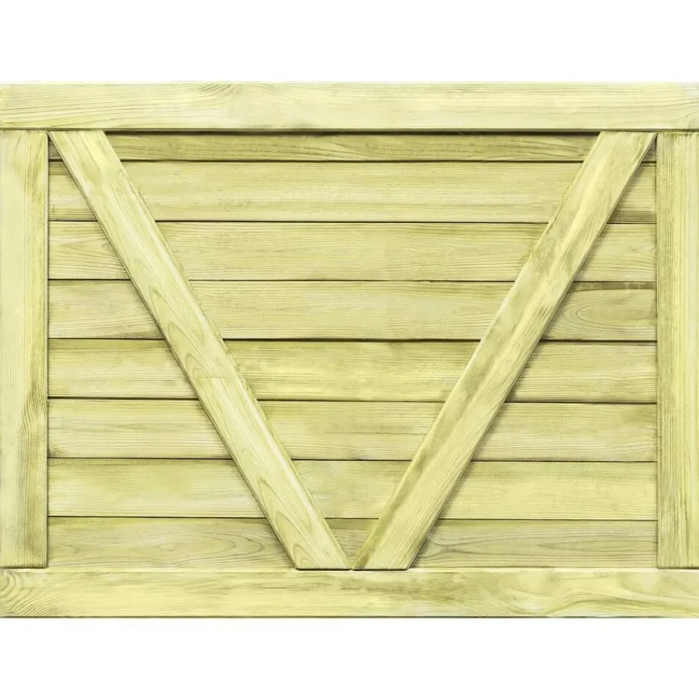 vidaXL Puerta de valla de jardín madera pino impregnada 75x100 cm Sale