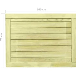 vidaXL Puerta de valla de jardín madera pino impregnada 75x100 cm Sale