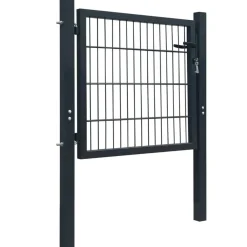 vidaXL Puerta de valla de acero de 100x100 cm Antracita