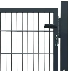 vidaXL Puerta de valla de acero de 100x100 cm Antracita