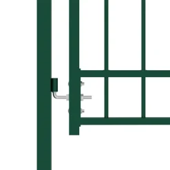 vidaXL Puerta de valla Emmen con pinchos de acero, 104x97 cm, Verde