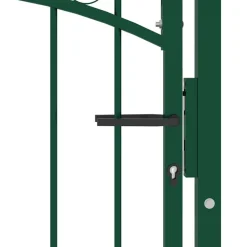 vidaXL Puerta de valla Emmen con pinchos de acero, 104x97 cm, Verde
