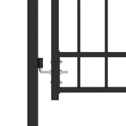 vidaXL Puerta de valla Emmen con pinchos de acero, 104x87 cm, Negro New