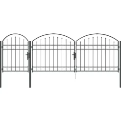 vidaXL Vallas De Jardín-Puerta de valla jardín con parte superior arqueada Assen
