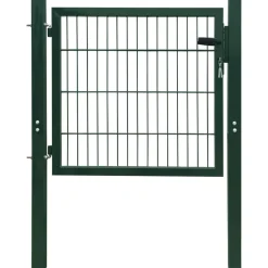 vidaXL Vallas De Jardín-Puerta de vallado de acero 100x100 cm
