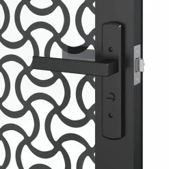 vidaXL Puerta de Vidrio Calado 76 x 3.5 x 201.5 cm Aluminio Negro Clearance