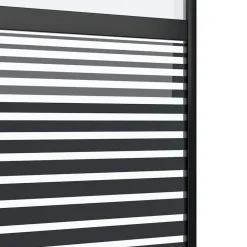 vidaXL Materiales De Construcción-Puerta de Vidrio Rayado Negro 90 x 2 x 205 cm Aluminio