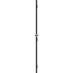 vidaXL Materiales De Construcción-Puerta interior delgada negra vidrio y aluminio 76x201,5 cm