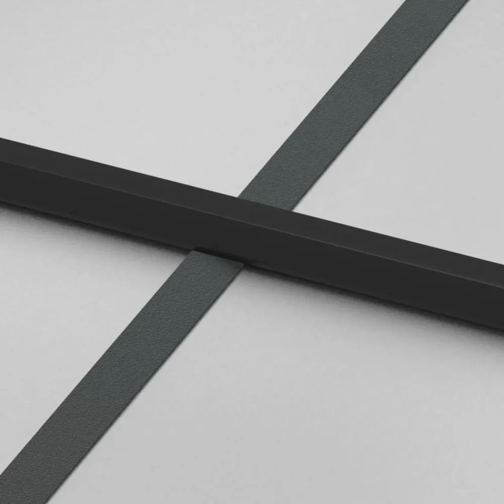 vidaXL Materiales De Construcción-Puerta interior delgada negra vidrio y aluminio 76x201,5 cm