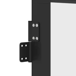 vidaXL Materiales De Construcción-Puerta interior delgada negra vidrio y aluminio 76x201,5 cm