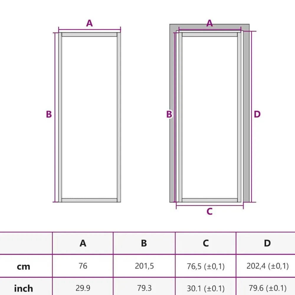 vidaXL Materiales De Construcción-Puerta interior delgada negra vidrio y aluminio 76x201,5 cm