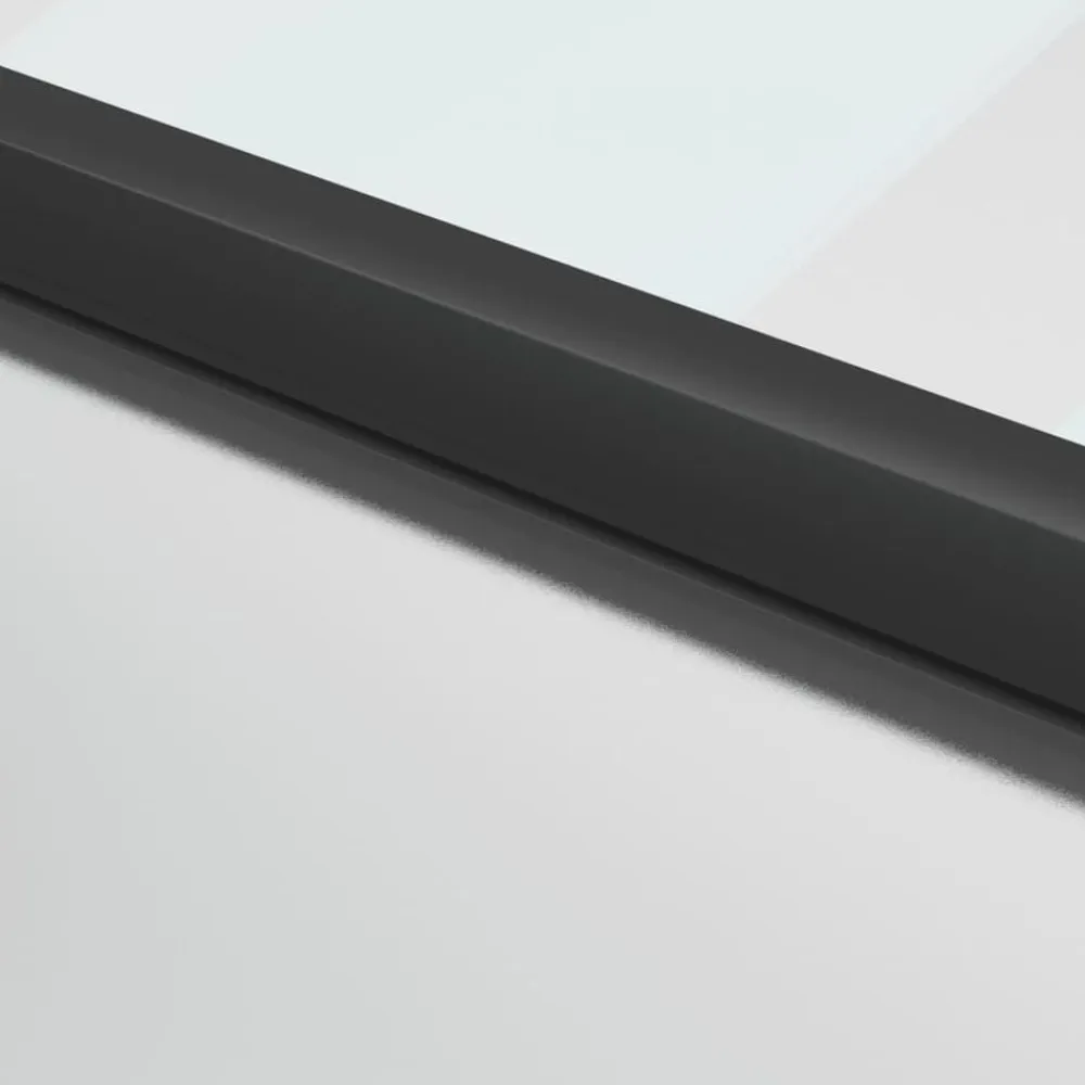 vidaXL Materiales De Construcción-Puerta interior delgada negra vidrio y aluminio 76x201,5 cm
