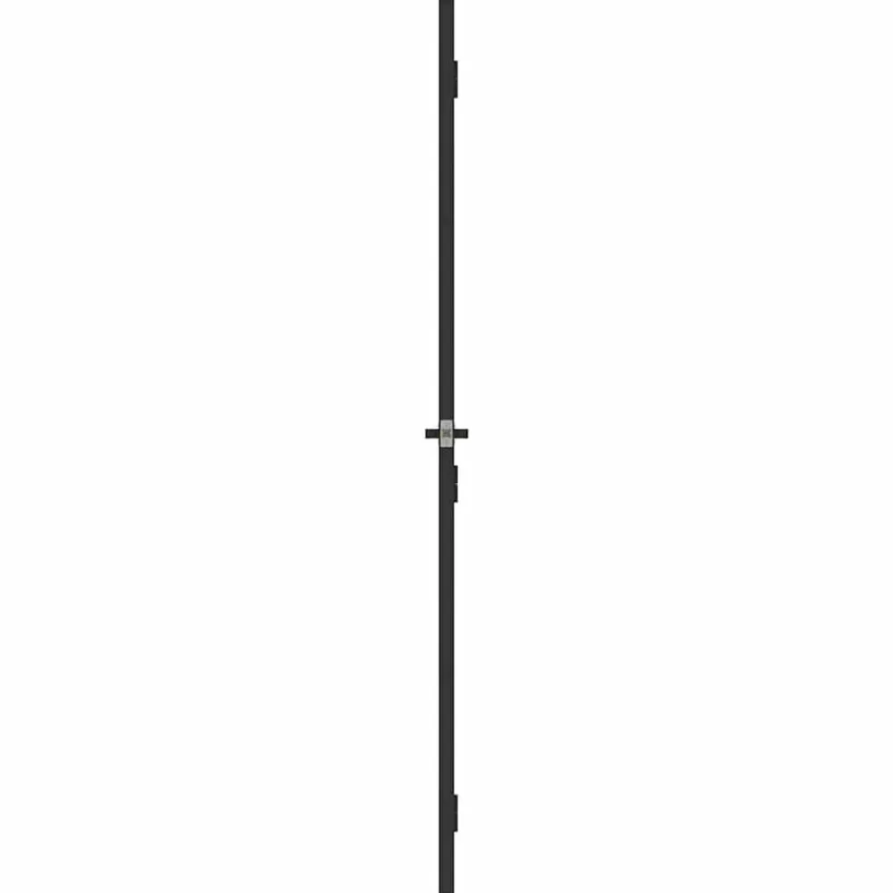 vidaXL Materiales De Construcción-Puerta interior delgada negra vidrio y aluminio 76x201,5 cm