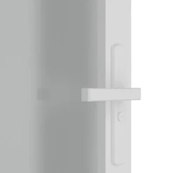 vidaXL Puerta interior de vidrio y aluminio blanco mate 83x201,5 cm Blanco y escarcha