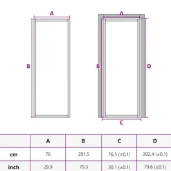 vidaXL Puerta interior de vidrio y aluminio blanco mate 76x201,5 cm Blanco y escarcha Online