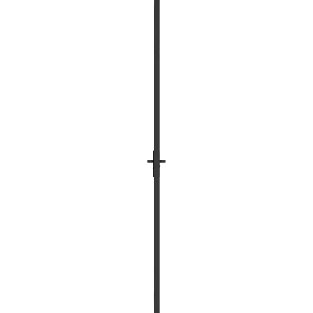 vidaXL Puerta interior de vidrio y aluminio negro mate 76x201,5 cm Negro y escarcha Clearance