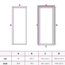 vidaXL Puerta interior de vidrio y aluminio negro mate 76x201,5 cm Negro y escarcha Clearance