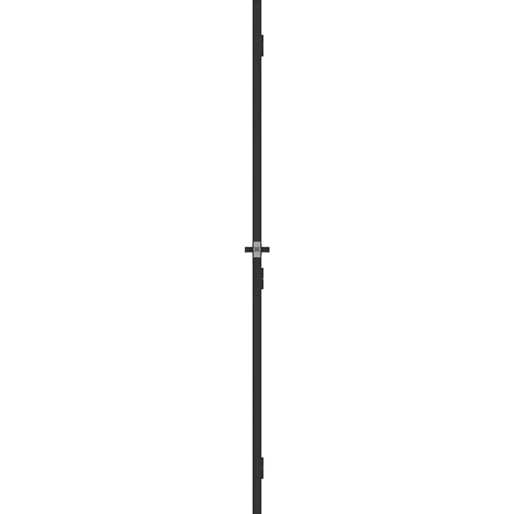 vidaXL Materiales De Construcción-Puerta interior delgada negra vidrio y aluminio 76x201,5 cm