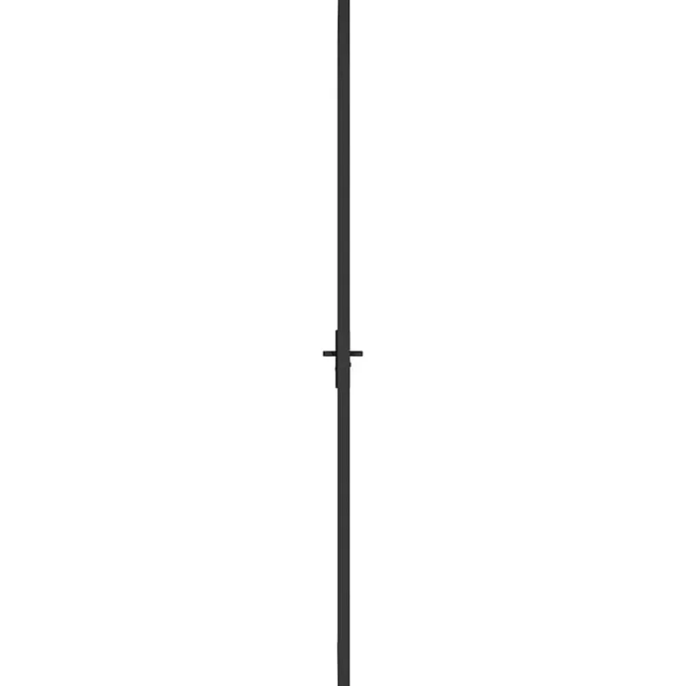 vidaXL Puerta interior de vidrio y aluminio negro mate 76x201,5 cm Negro y escarcha Hot