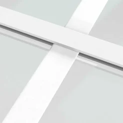 vidaXL Materiales De Construcción-Puerta interior vidrio EGS y aluminio blanco 83x201,5 cm