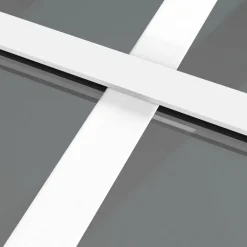 vidaXL Puerta interior vidrio EGS y aluminio blanco 83x201,5 cm Blanco y transparente oscuro Discount